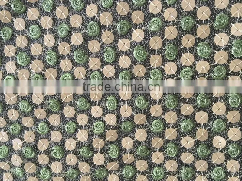 multicoloured fancy floral embroidery fabric