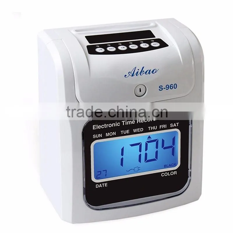 electronic card punch attendance machine price/office employee card punch attendance machine