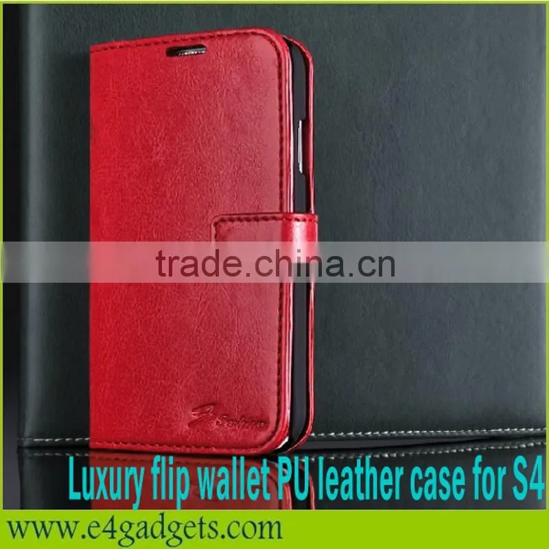 2013 Hot sale Luxury Premium PU Leather Wallet vans waffle case for samsung galaxy s4 i9500,case for S4