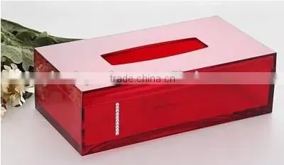 plastic high quality colored tissue box for bathrom accessory set