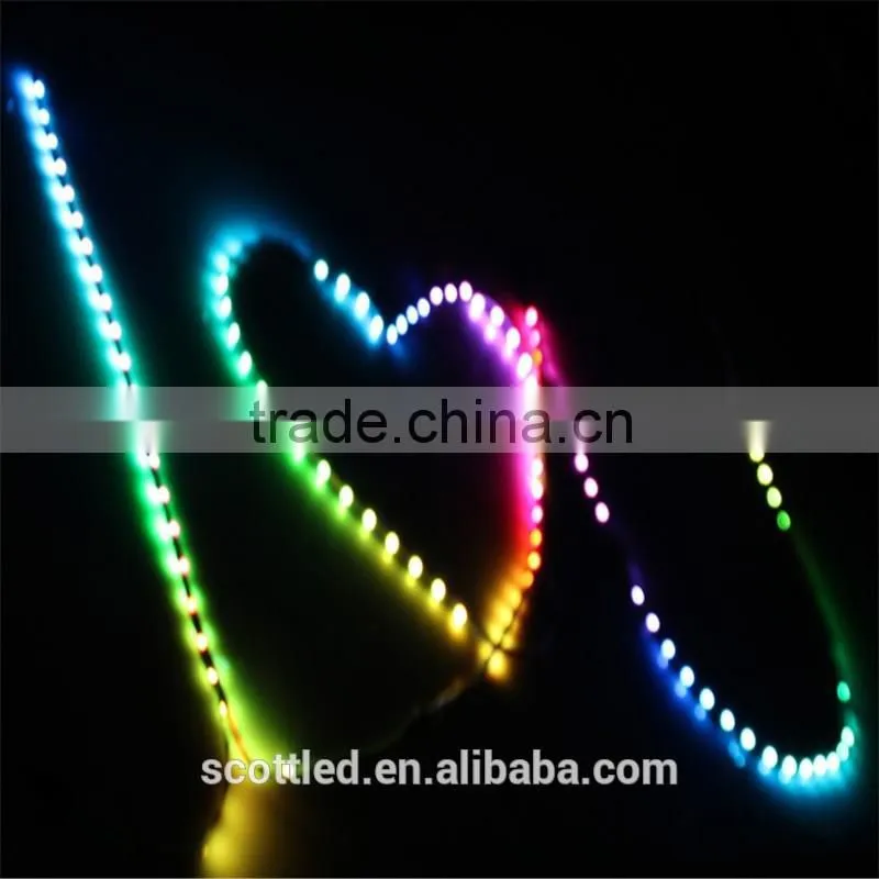 flexible rgb led strip 5mm PCB with smd 5050 rgb non-waterproof sk6812 mini led strip