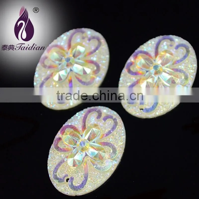 18*25 mm Oval Shape Sew On Rhinestone , Flatback Gemstone Cabochon ,Jewelry Beads Sets
