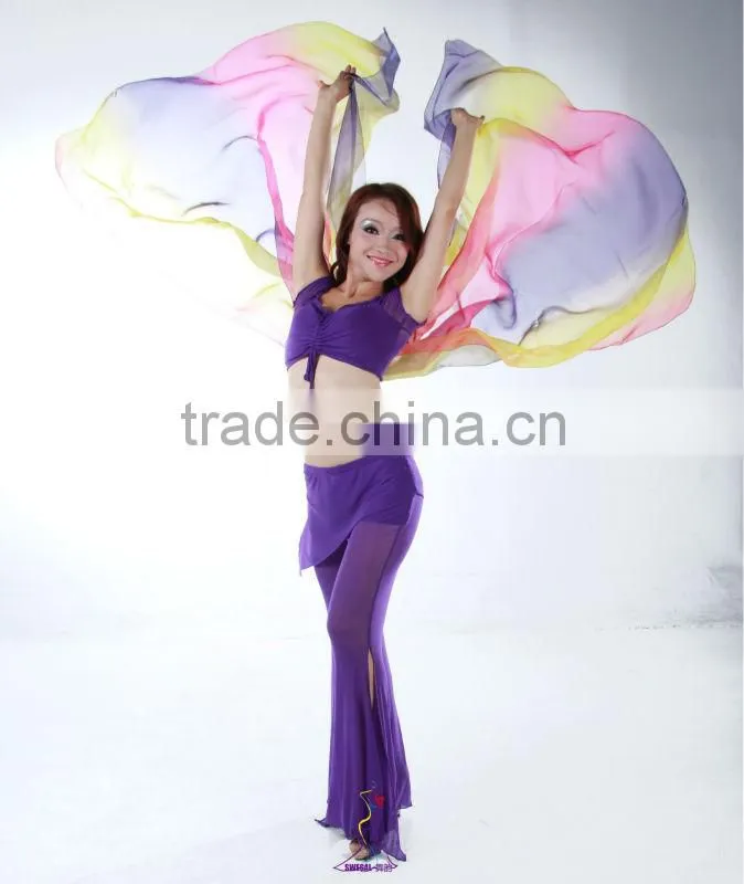 SWEGAL wholesale belly dance silk fan dance use costume many colors choose