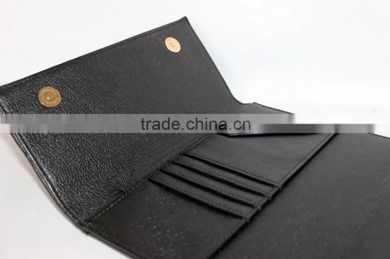 black soft card holder