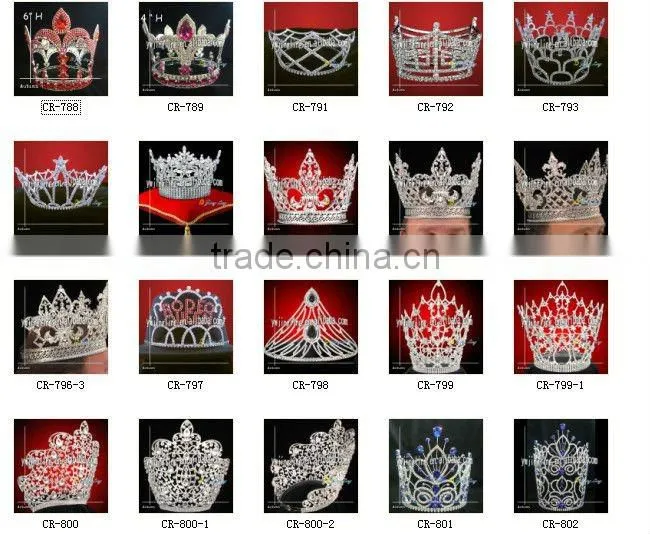 star rhinestone tiara full round large pageant crown