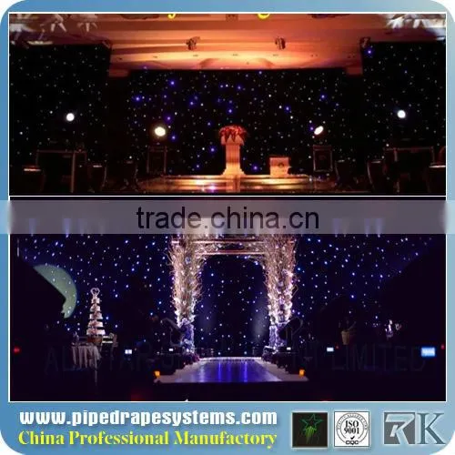 Cheap RK Colorful LED Star Curtain Backdrop For Christmas
