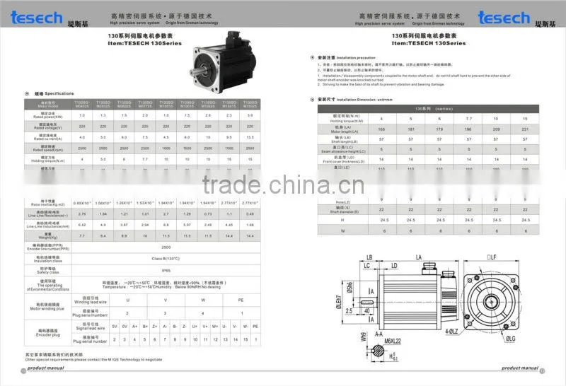 AC Drive Servo Motor with AC Driver