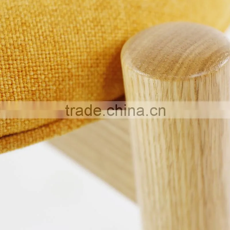 Living room furniture mini modern design round solid wood with fabric seat stool