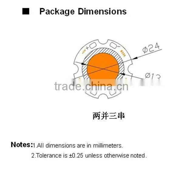 LED Array Multi-Chip On Board (COB ) Epistar chip 3W