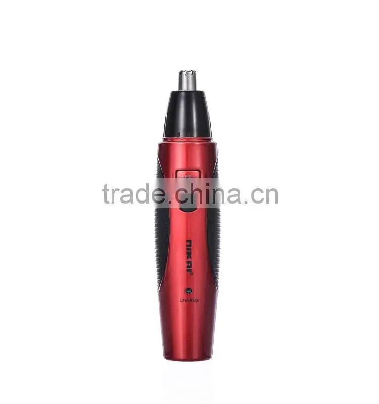 Precision wet and dry nose and ear hair trimmer with mustache cutter