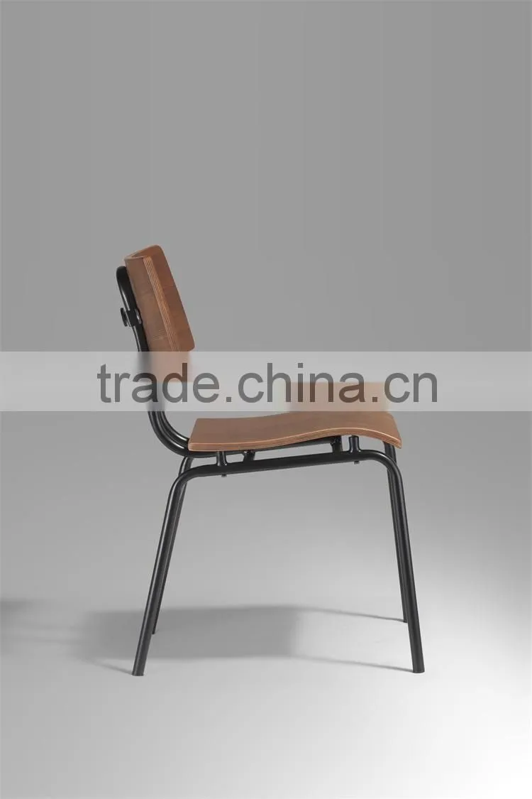 Simple Design Plywood Material Dining Room Furniture Metal Chair