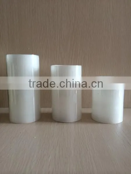 Wax Flameless LED Candles 4" 5 " 6" 3-Pack- White