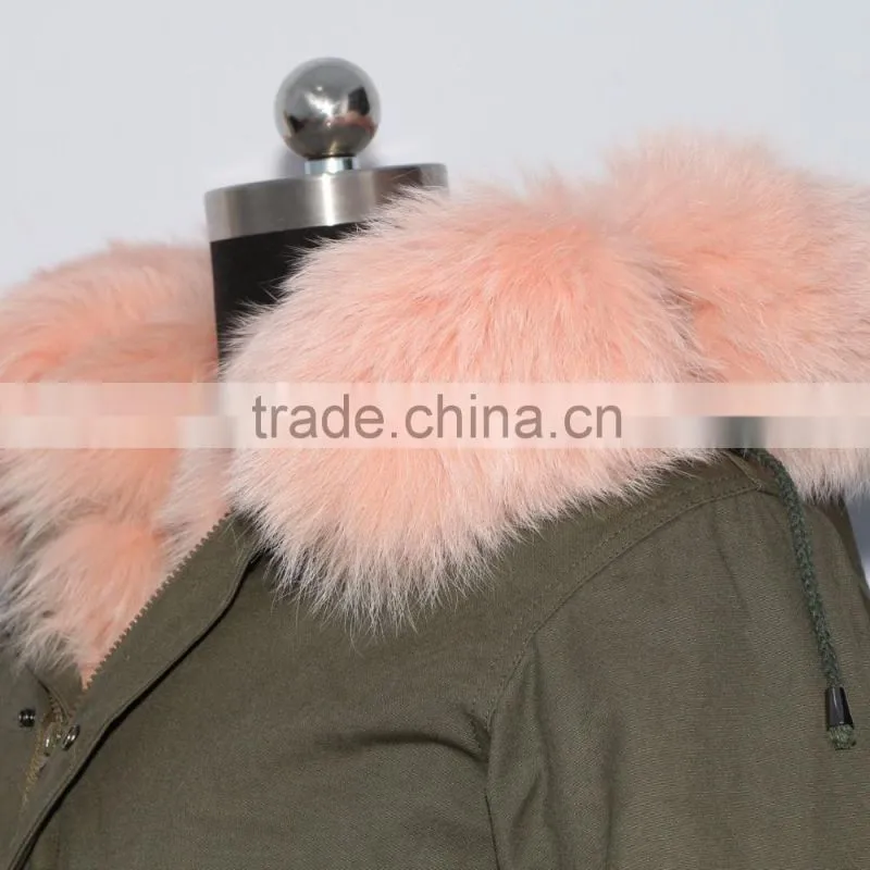 PK31 Winter New Style Parka Coat With Raccoon Fur Trim