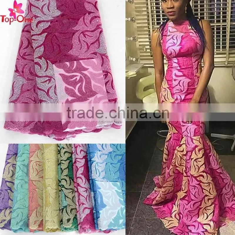 Wholesale Guangzhou Tulle lace fabric/New lace dress fabric/High quality cord lace fabric