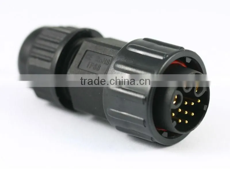 Large 3+9 automotive LED circular electric connectors