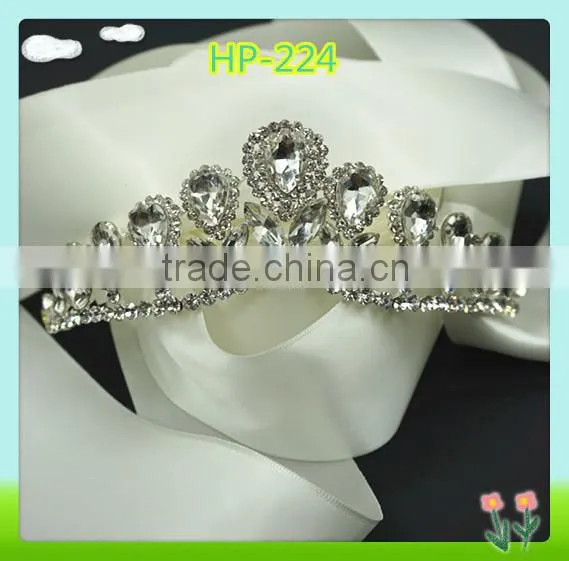 Wholesale bling bling rhinestone tiaras flower crowns