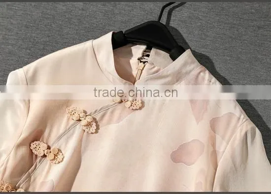 2016 Summer New Silk Dress Designer With Western Style