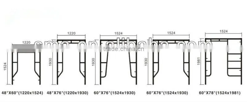 andaime fachadeiro H frame scaffolding ladder frame scaffolding
