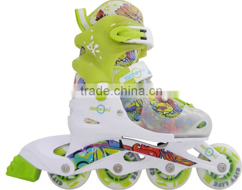 Outdoor Sports Shoes with 4 Wheels or 3 Wheels for Children Har Boot Roller Skates for Kids Popular Model