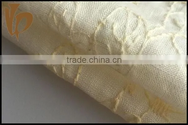 100% embroidery linen fabric for jacket
