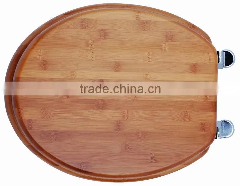 Carbonized Bamboo Toilet Seat Cover with Customized Hinges