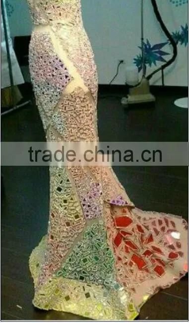 Wholesale large size shell effect marbel effect sew-on acrylic stone