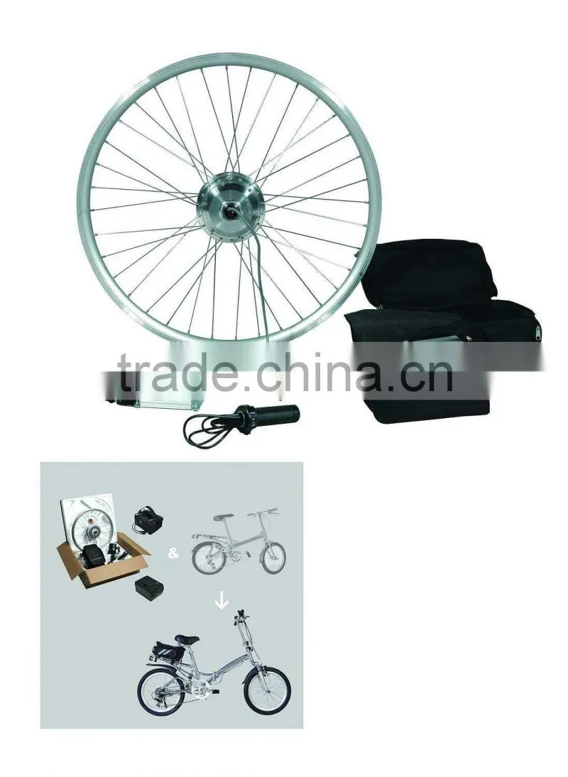 Ebike Conversion Kit-Rear Direct Motor with Rack Lithium Battery