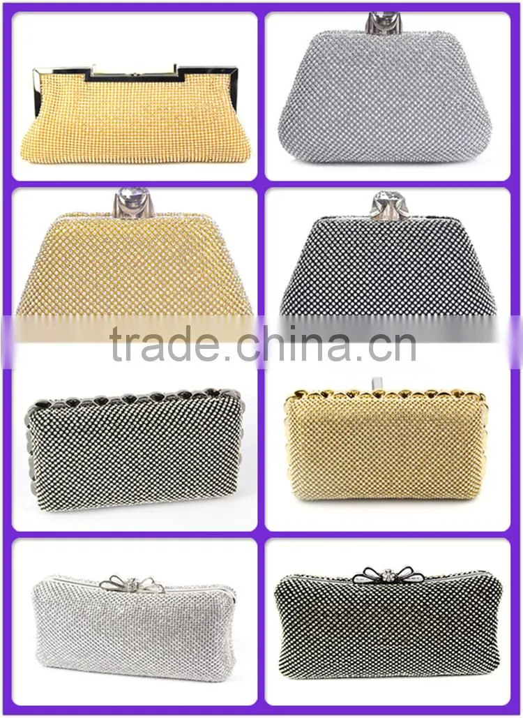 2015 popular diamond crystal women clutch evening bag