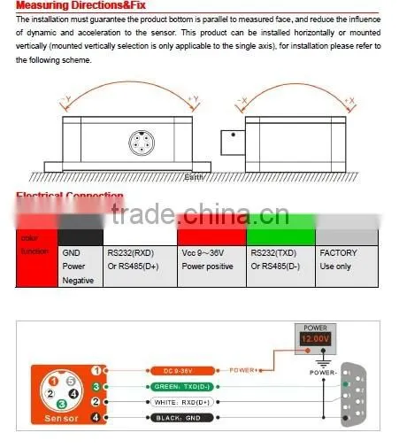 HCA526T High Precision Tiltmeter With 0.002deg Accuracy MADE IN CHINA