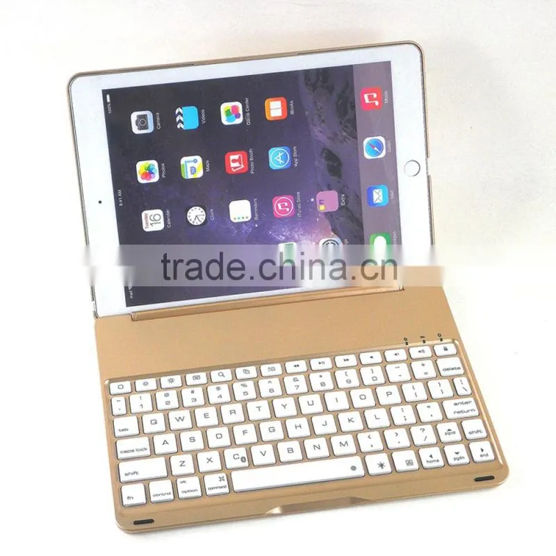 Intelligent induction switch ultra-thin aluminum bluetooth keyboard for ipad air2 cases