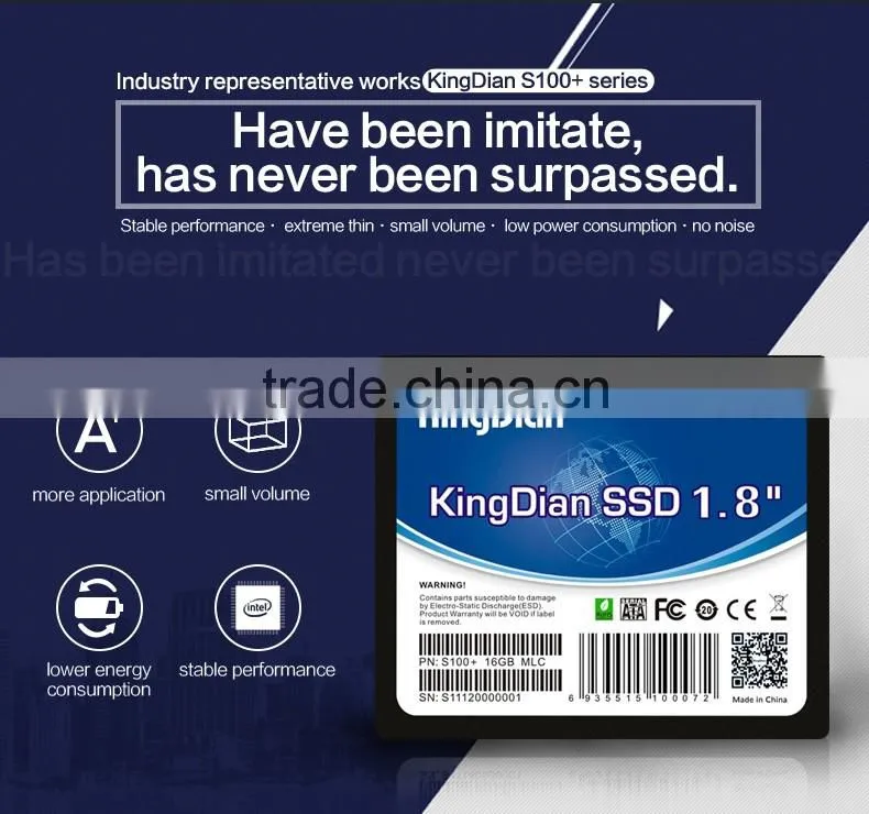 KingDian solid state drive ssd highest speed sata2 1.8inch ssd 16gb hard drive for Desktop and Laptop