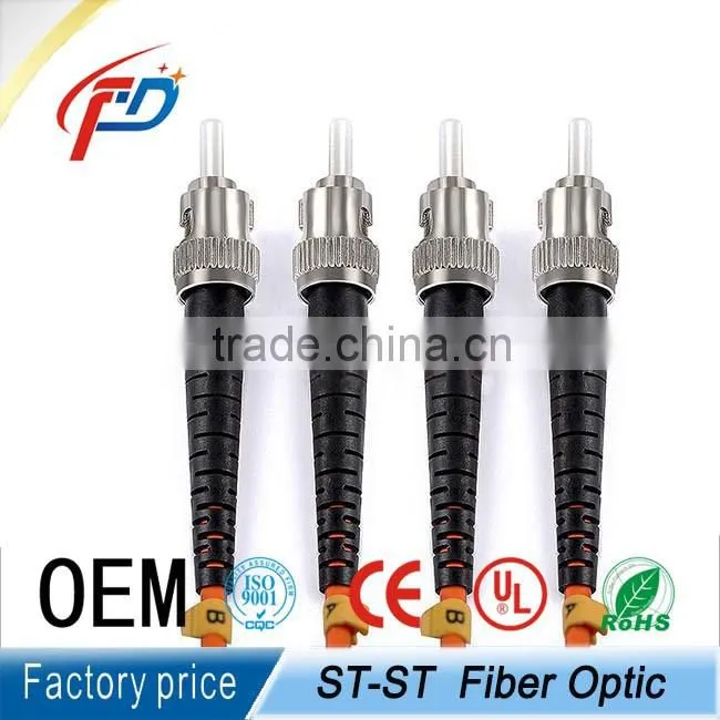 ST-ST duplex multymode fiber optic patch cable connector