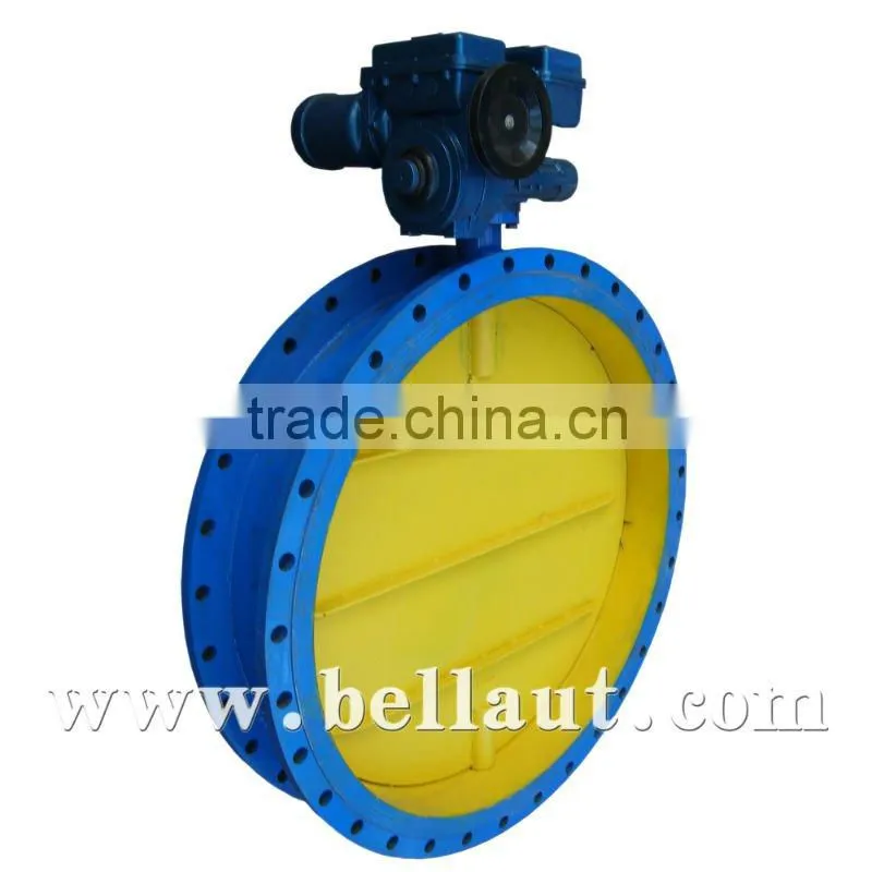 china product Cast steel Manual-operated Flanged Concentric Butterfly Valve Manufacturers