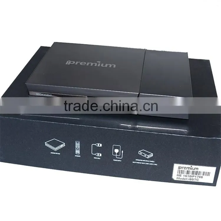 ipremium i9 MickyHop Smart OS IPTV Box CPU Quad Core Hybrid DVB-S2 tuner & DVB-T2/DVB-C tuner ipremium i9STC Set Top Box