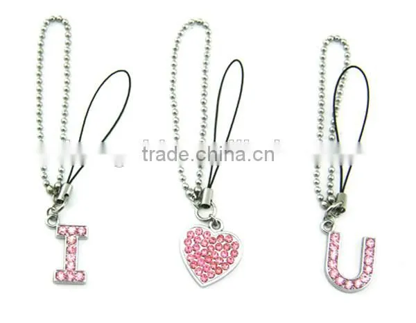 Newly Arrival Alphabet Mobile Phone Straps Wholesale