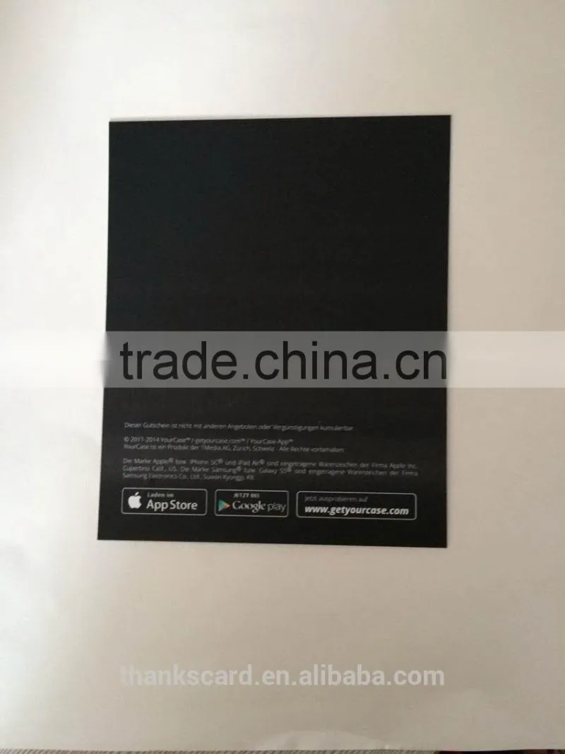 High Quality Best material Paper a6 flyer/ gift card envelope/ Paper card