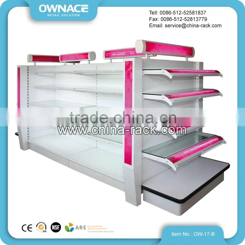 cosmetics gondola glasses makeup display stand