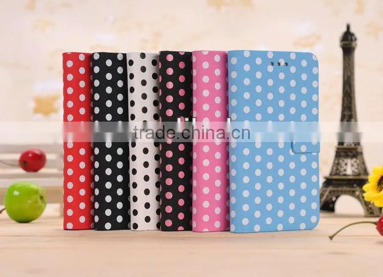 Polka Dot Magnetic Flip PU Leather Case - Compatible for Blackberry Z10