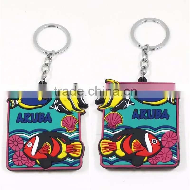 Promotional Gift Cartoon Cute Customized Shaped Keychain 3d PVC Key ring