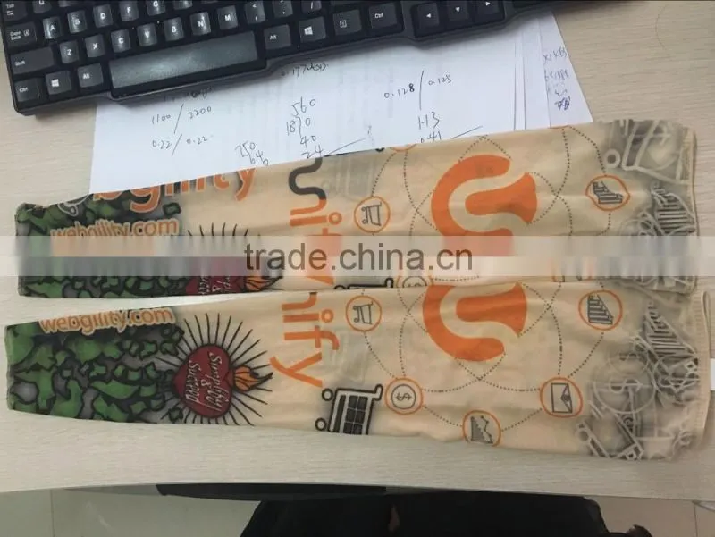 2016 cheap custom logo printed tattoo arm sleeves for promotion