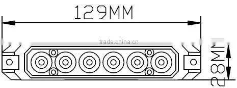 TIR Led 18W Surface Mount Warning Light Led Strobe Light (LTDG-J6-1)
