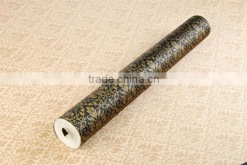 self adhesive vinyl paper pvc coated paper/wall papers bedroom interior decoration material
