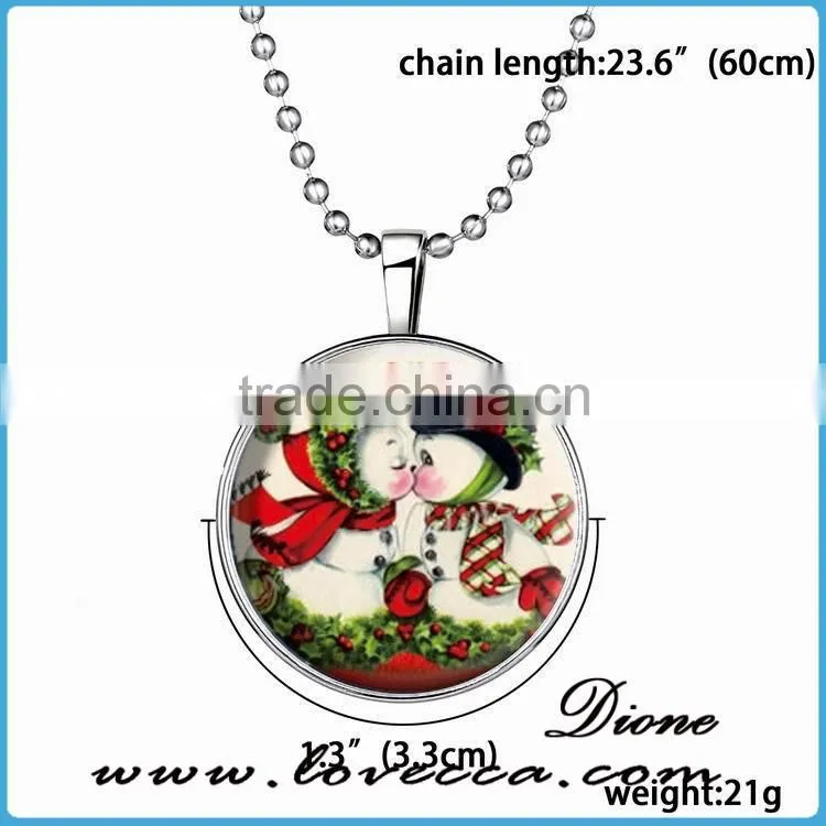 Meaning Memories Cabochon gift Christmas Glass Art Photo Pendant Chain Necklace