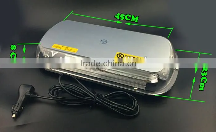 DC12V-24V 44 LED 44W Magnets Emergency Strobe Lightbar Amber/Blue ,8 Flash way LED warning Light