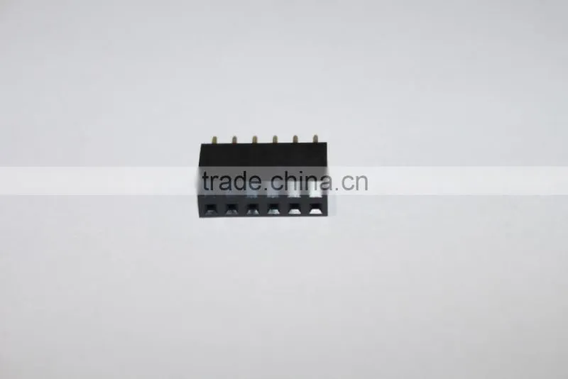 2.54mm double row straight Female header 6 pin