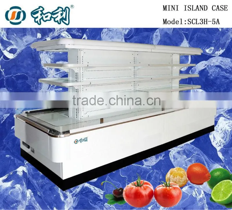 Fruit store Mini island refrigerated display cabinet