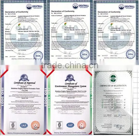 E12/E14 B35 4W 400lm LED Filament flickering flame candle bulb CE/RoSH/TUV/FCC/UL 718