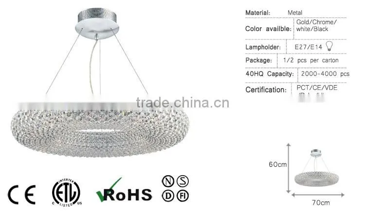 pendant lights of hotel decorative modern crystal chandelier