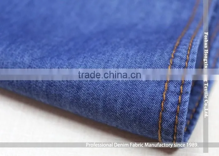 Wholesale china cotton shirt denim textile fabric