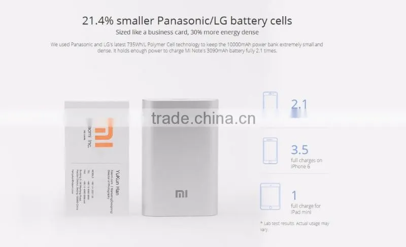 Original Xiaomi mi Power Bank 10000mAh Portable Charger 5v 2a Powerbank 18650 for All Mobile Phones